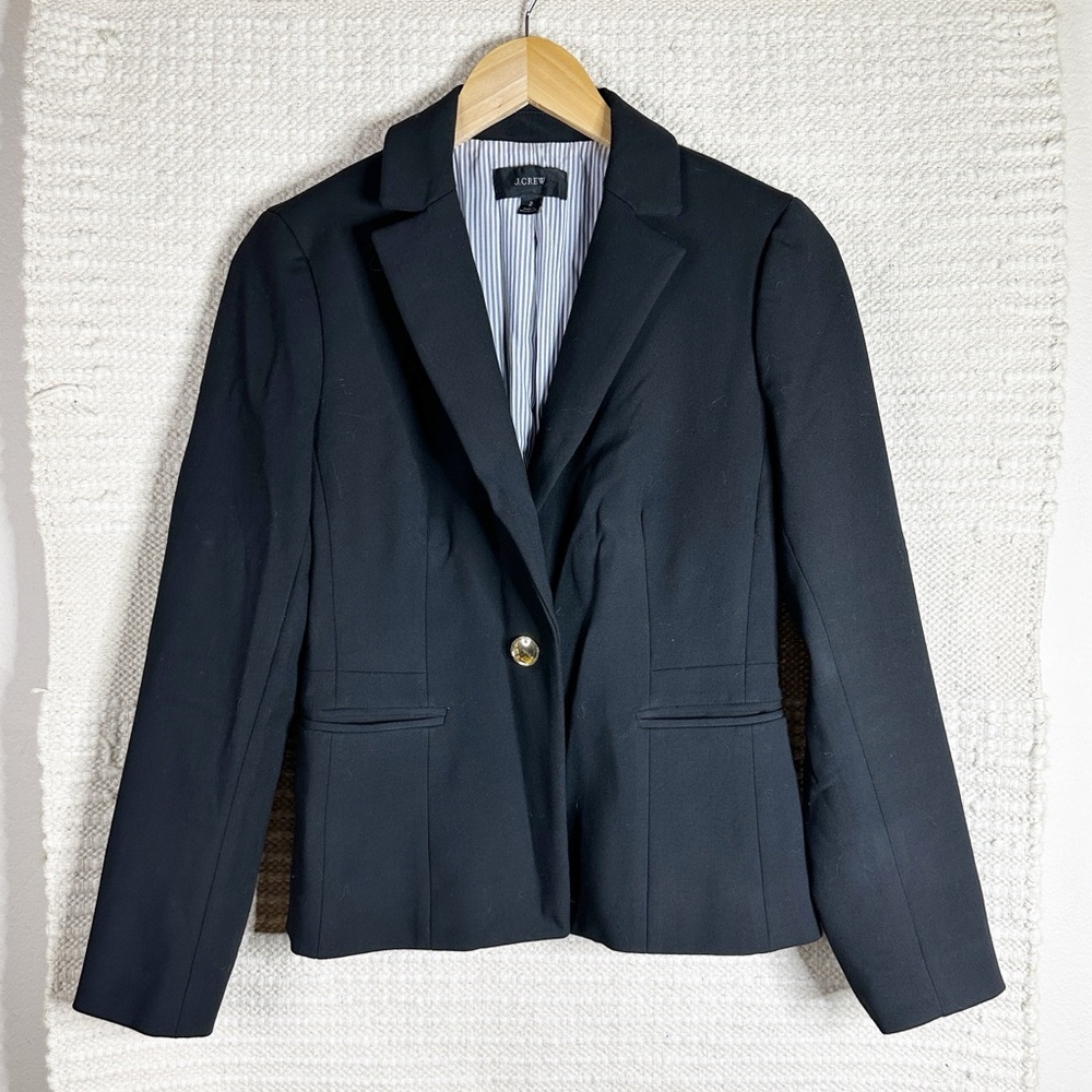 J. CREW black Four-Season Stretch Mayfair blazer jacket 2